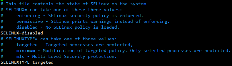 关闭selinux