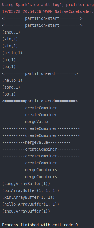 使用combineByKey模拟groupByKey